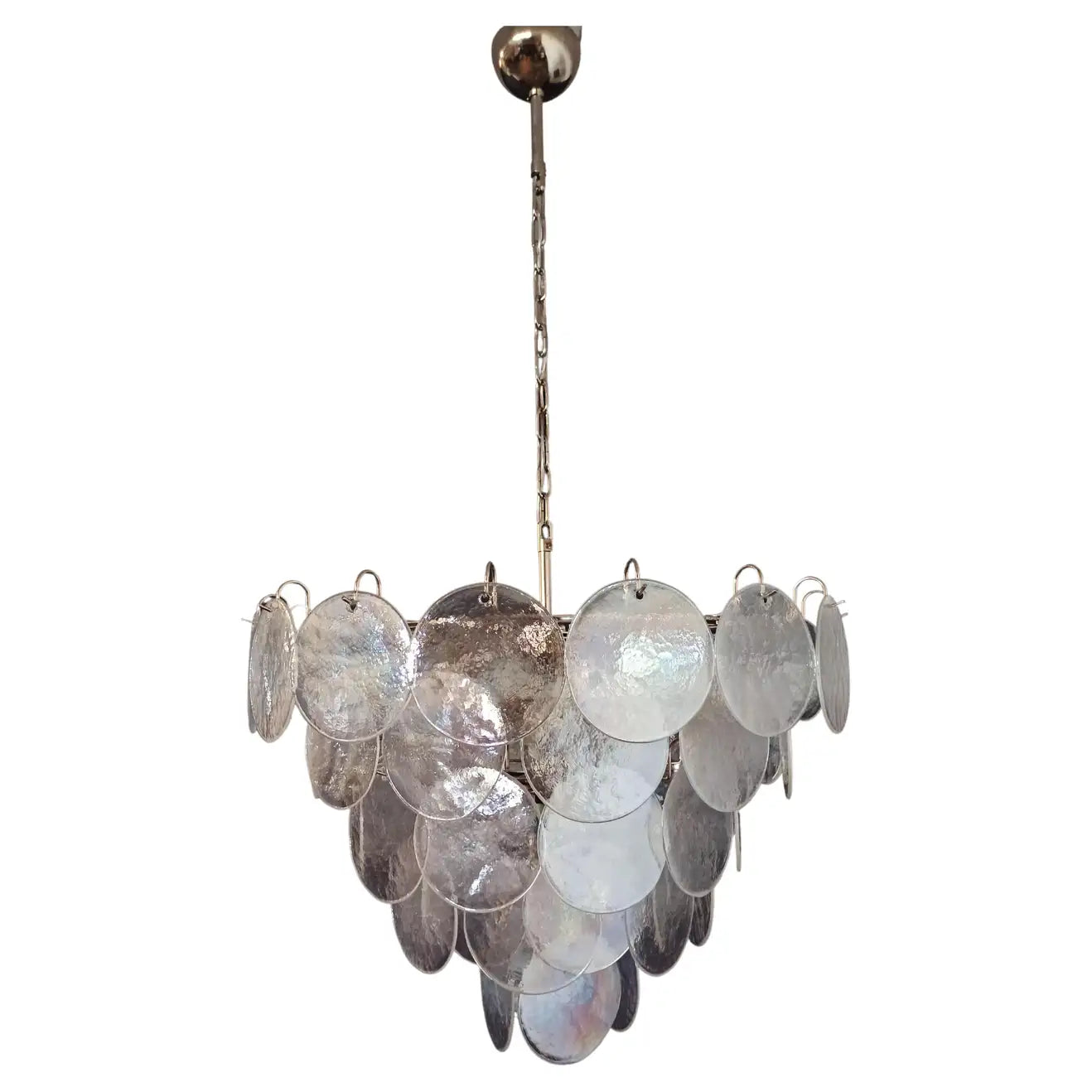 Murano takkrona Iris Ø70 - 57 iriserade glas