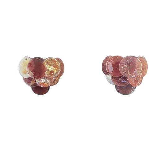 Murano vägglampa Iris Rosa