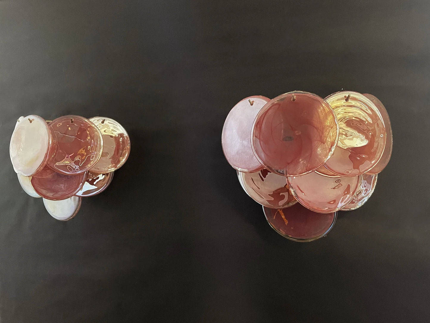 Murano vägglampa Iris Rosa