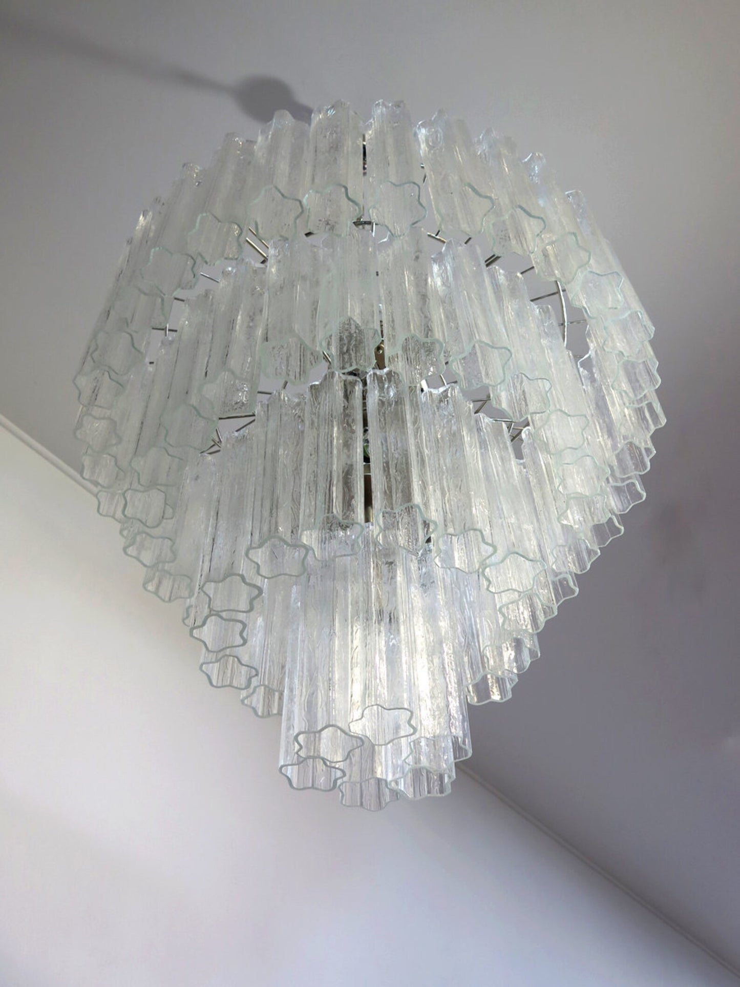 Murano takkrona Tubular Ø85 - 78 glas