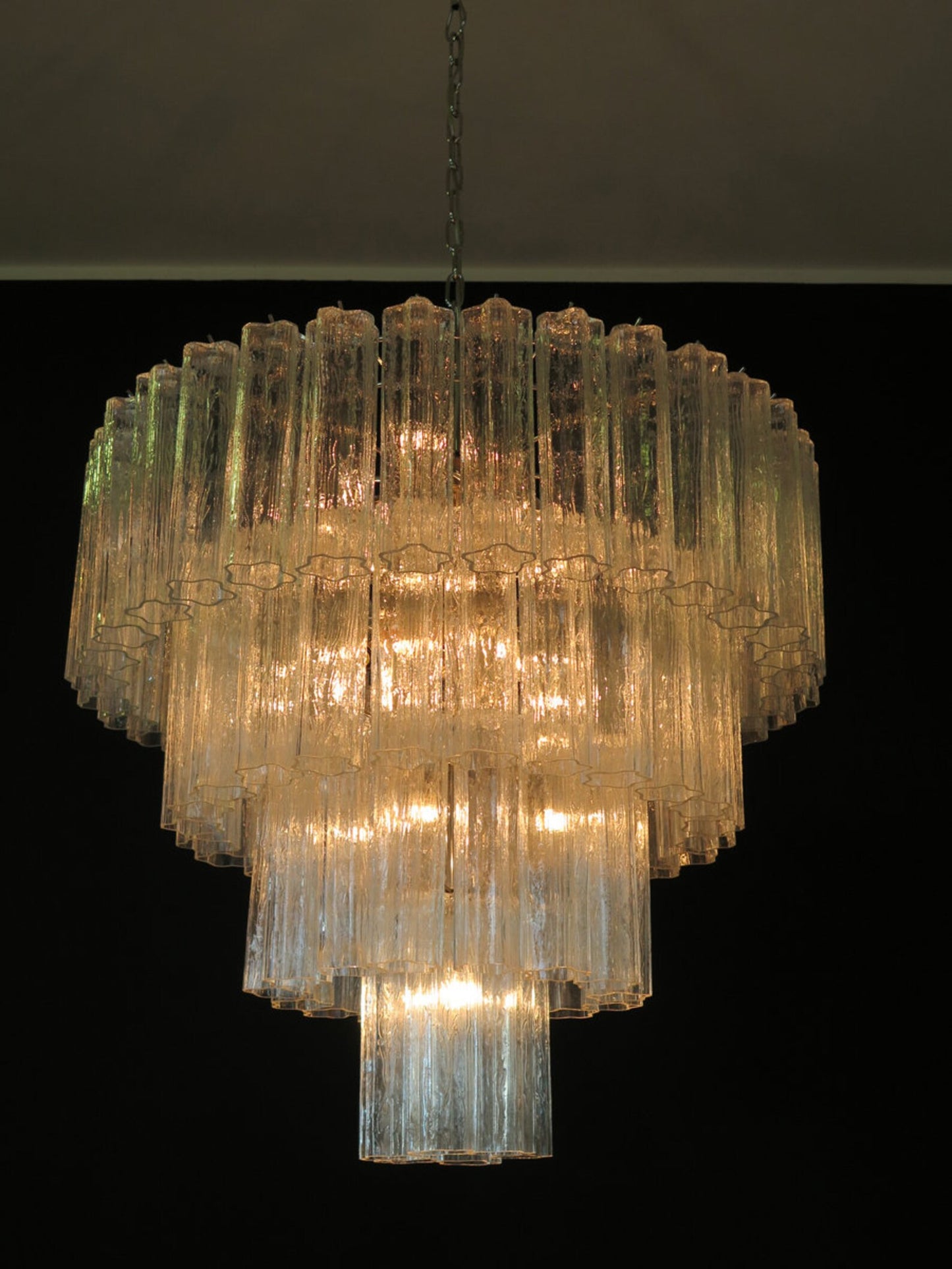 Murano takkrona Tubular Ø85 - 78 glas