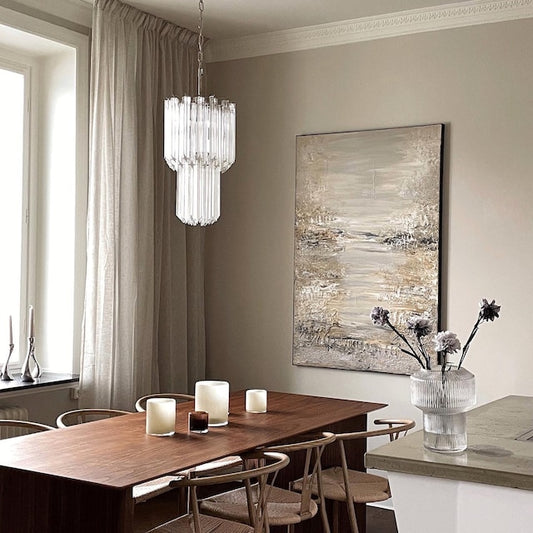 Murano takkrona Quadriedri Ø32 - 46 glas