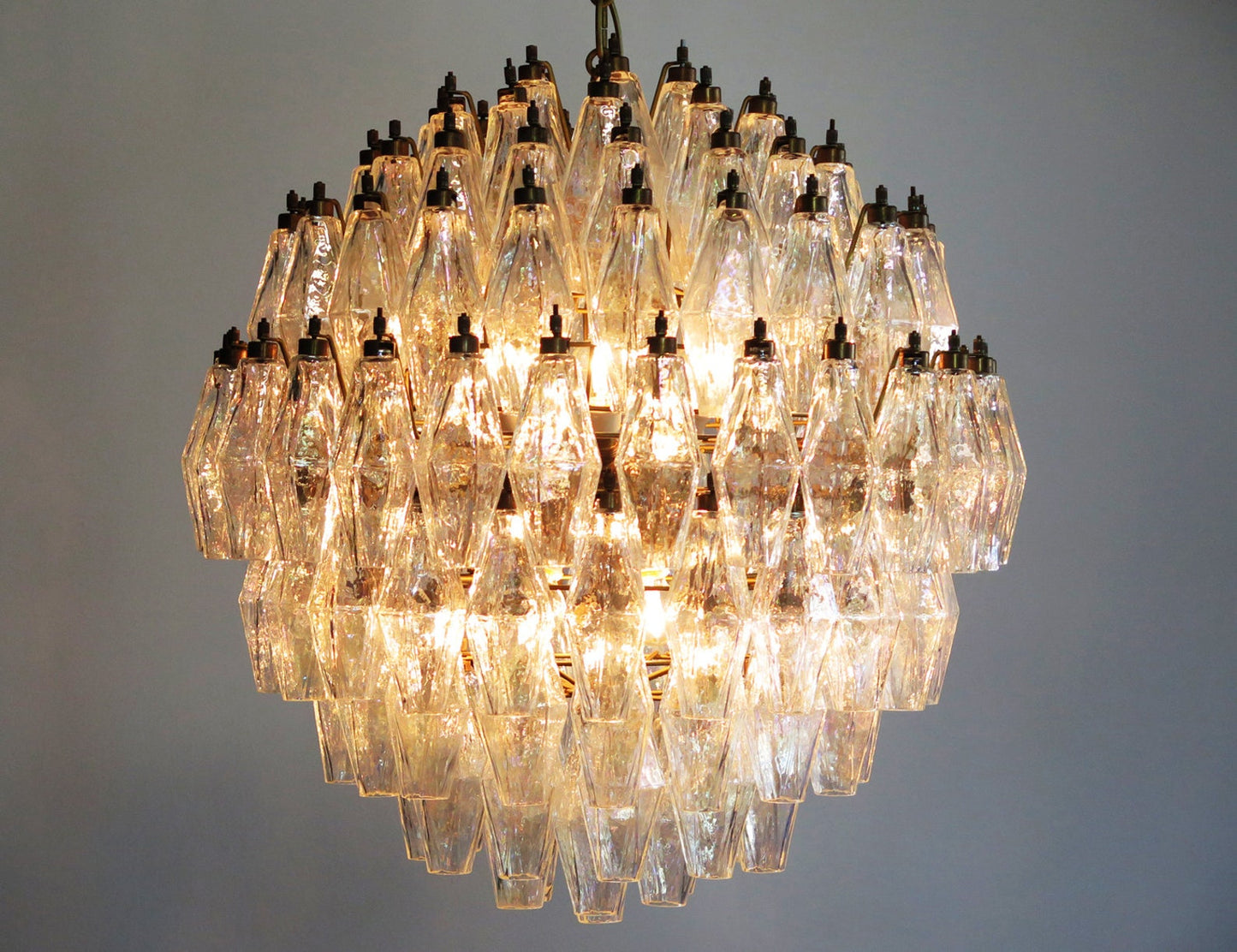 Murano takkrona Poliedri Ø60 - 140 glas