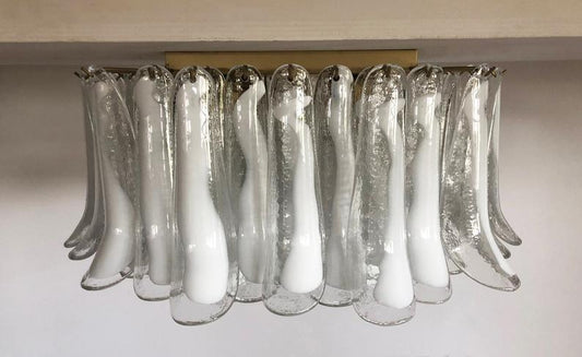 Murano plafond Mazzega Ø80 - 63 vita glas