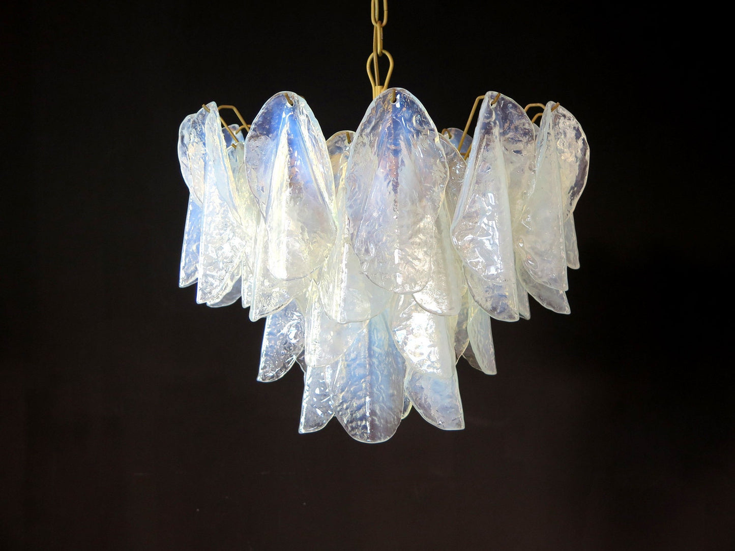 Murano takkrona Rondini Ø60 - 38 opala glas