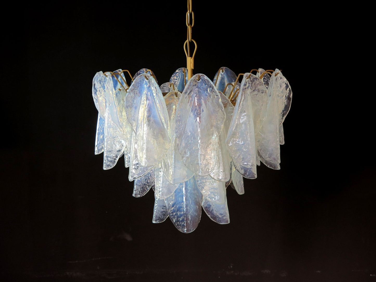 Murano takkrona Rondini Ø60 - 38 opala glas