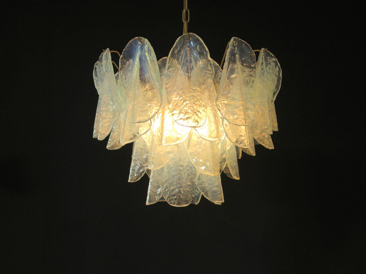 Murano takkrona Rondini Ø60 - 38 opala glas