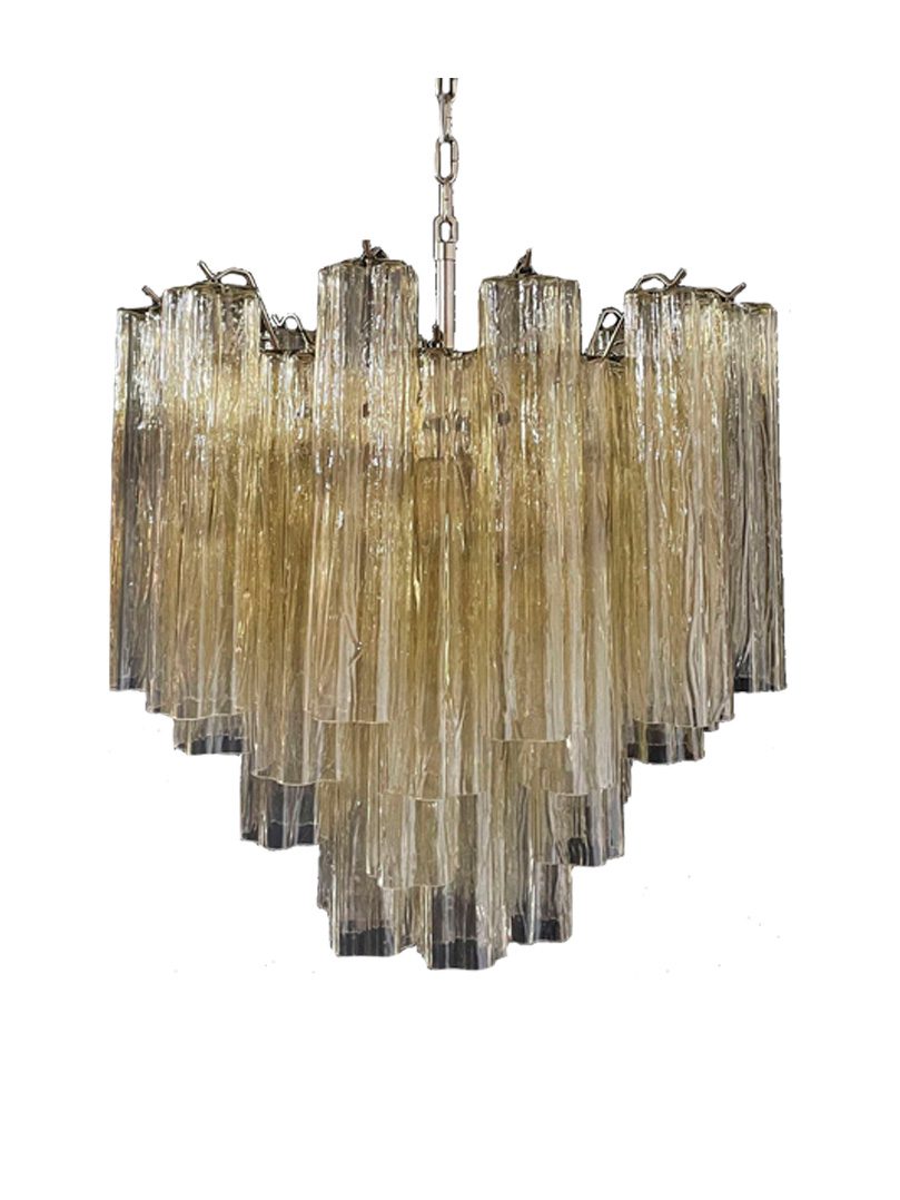 Murano takkrona Tubular Ø58 - 36 honungsfärgade glas