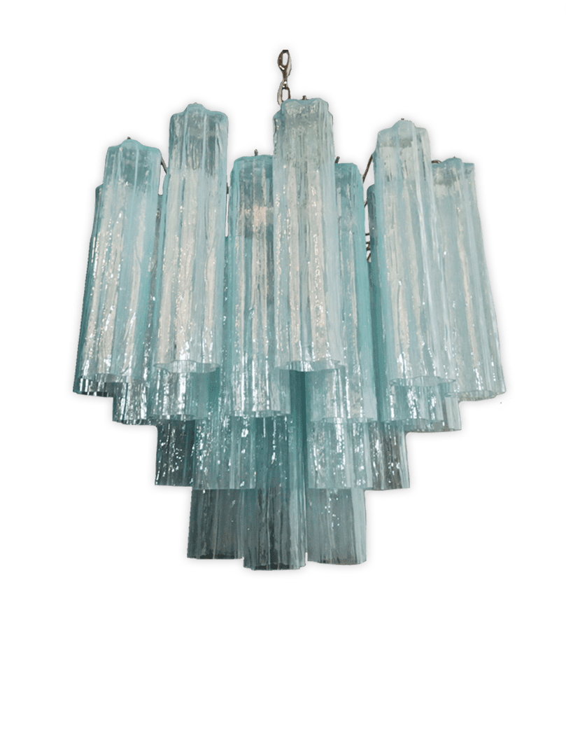 Murano takkrona Tubular Ø58 - 36 glas Mint