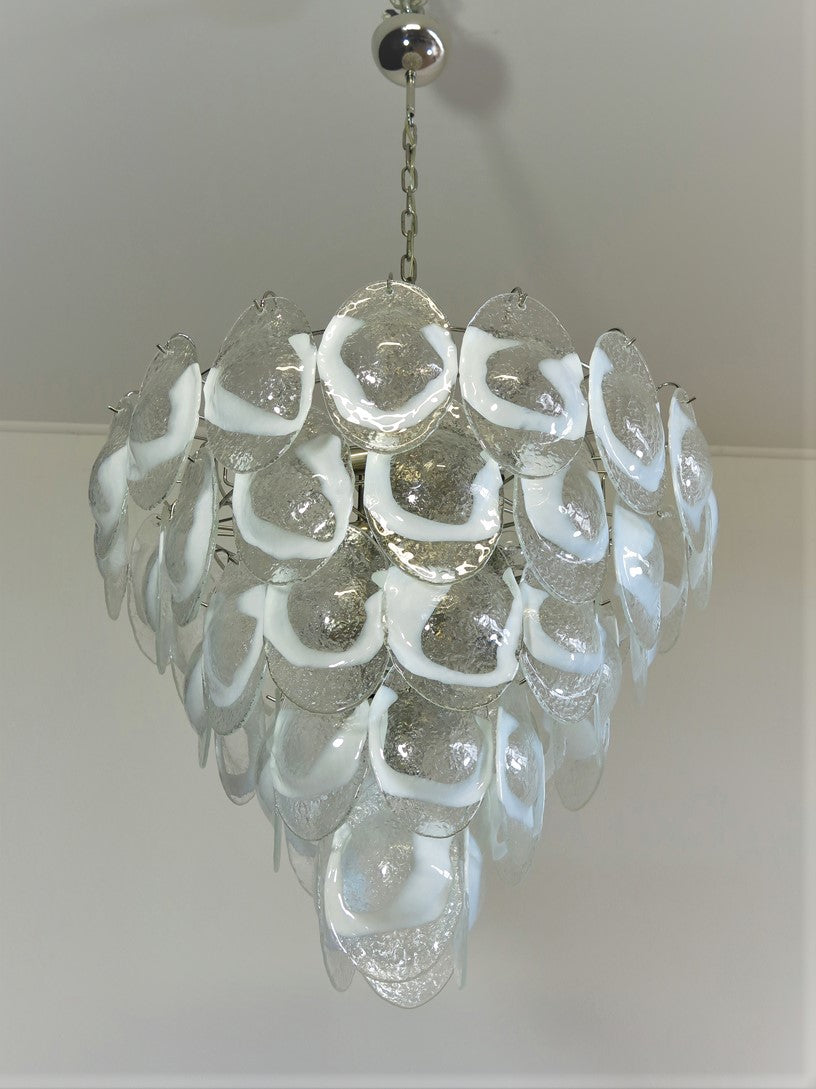Murano takkrona Lattimo Mazzega Ø75 - 51 glas