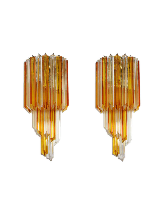 Vägglampa Prisma Spiral Amber