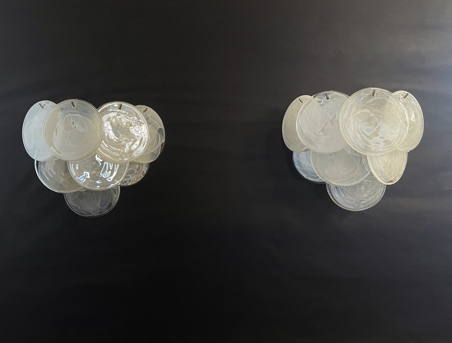 Murano vägglampa Iris Vit