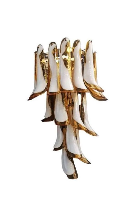 Murano vägglampa Calli Amber XL