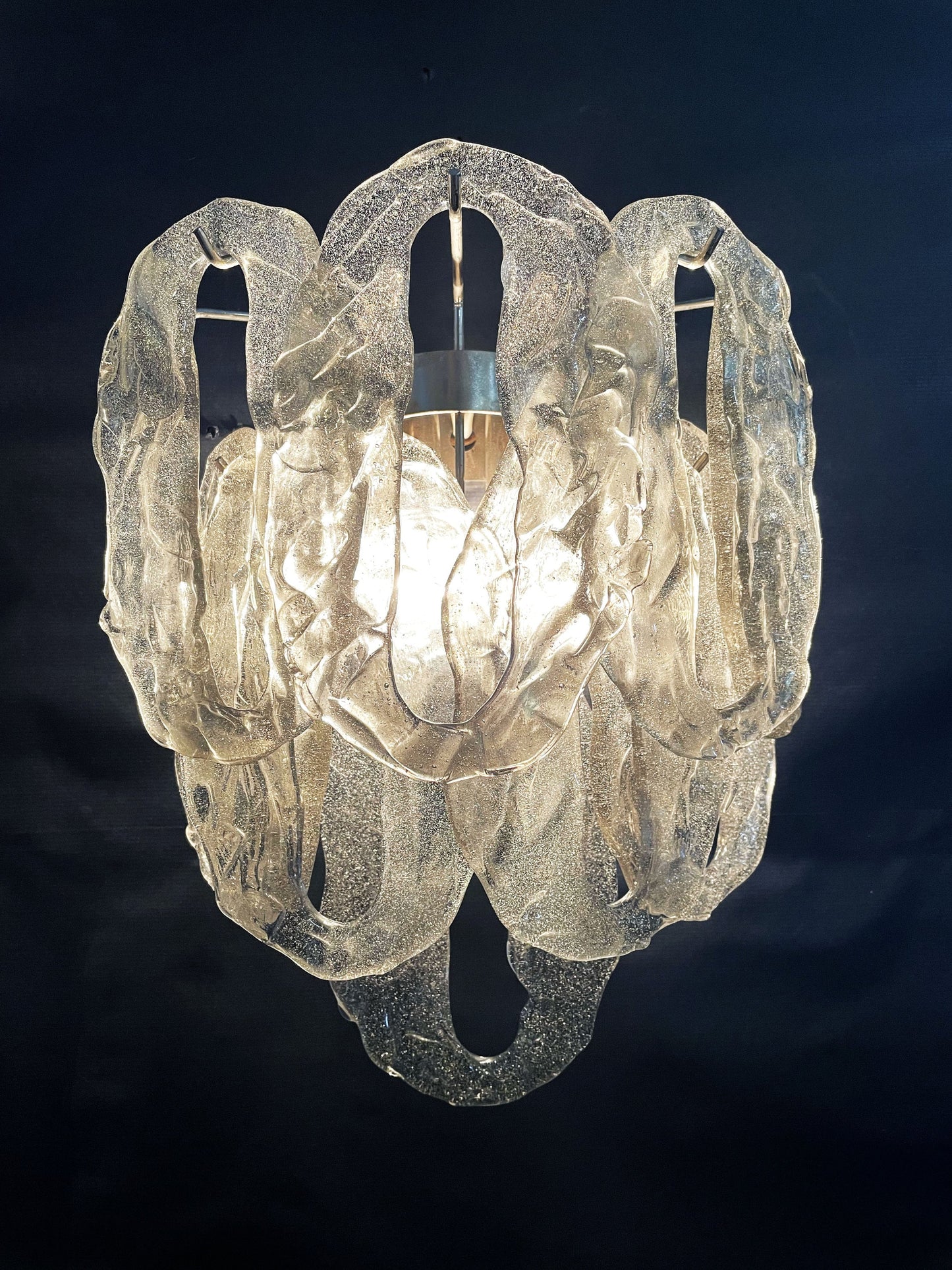 Murano vägglampa Pulegosi Antikgrön