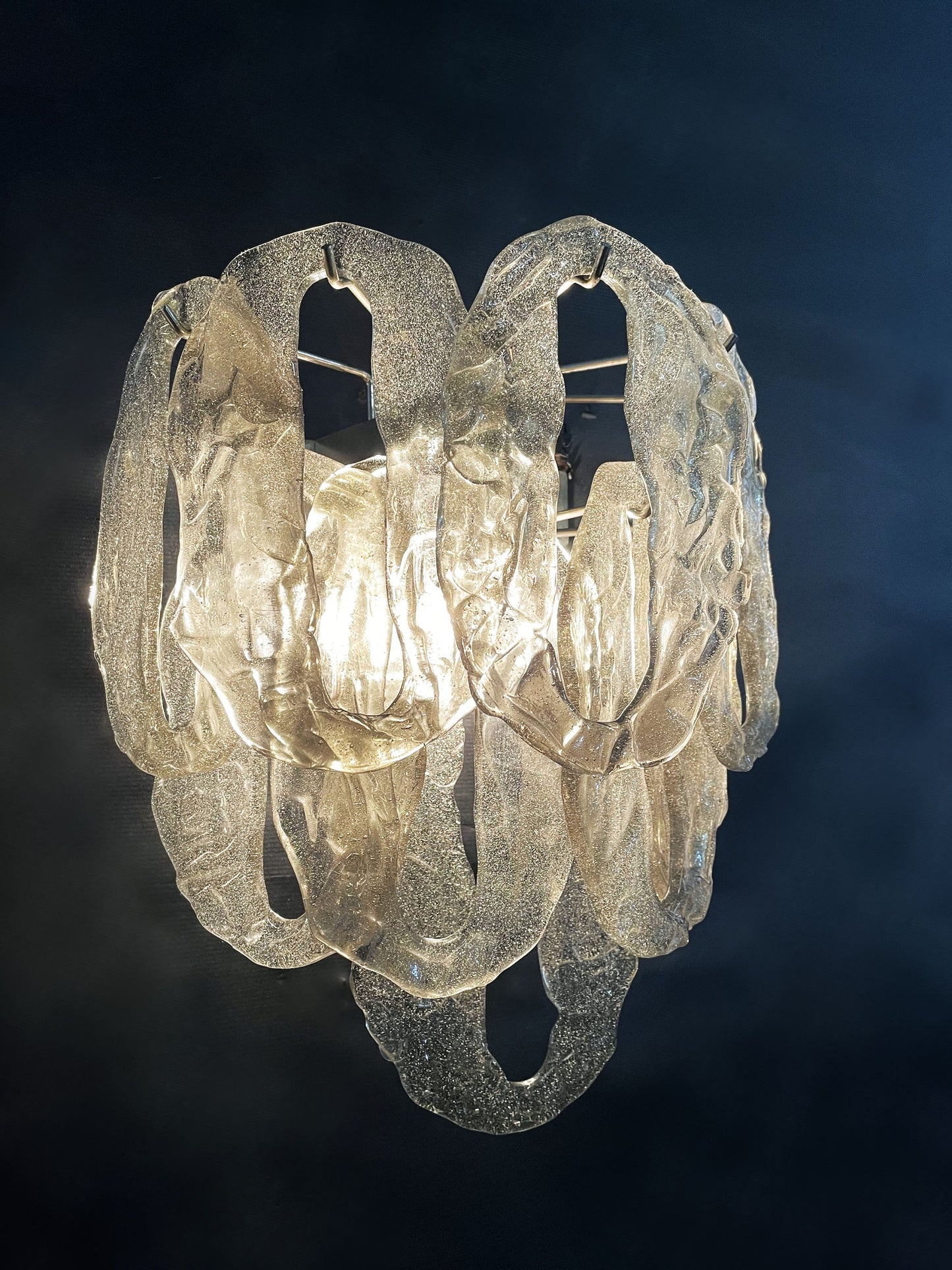 Murano vägglampa Pulegosi Antikgrön