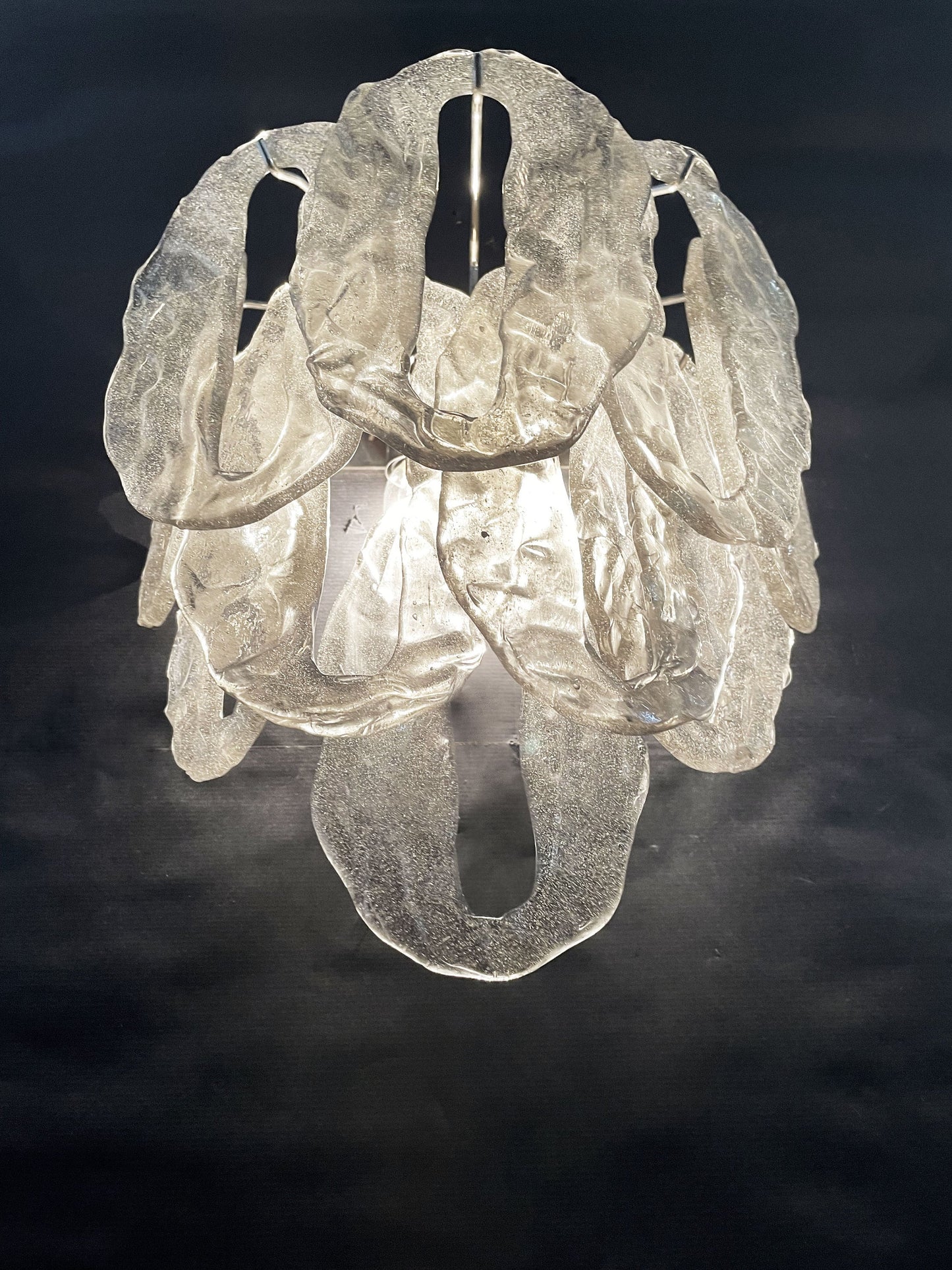 Murano vägglampa Pulegosi Antikgrön