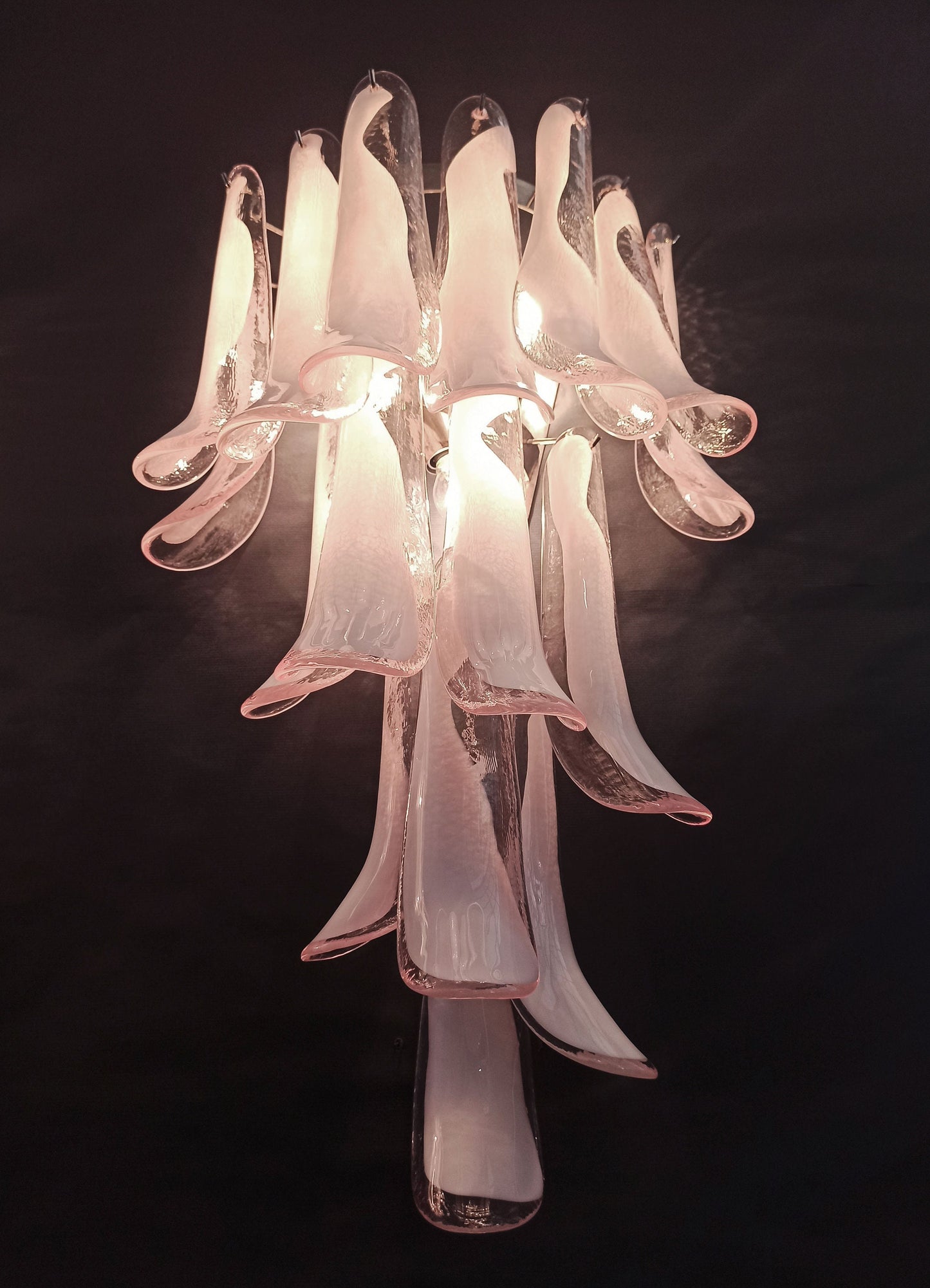 Murano vägglampa Calli Rosa XL