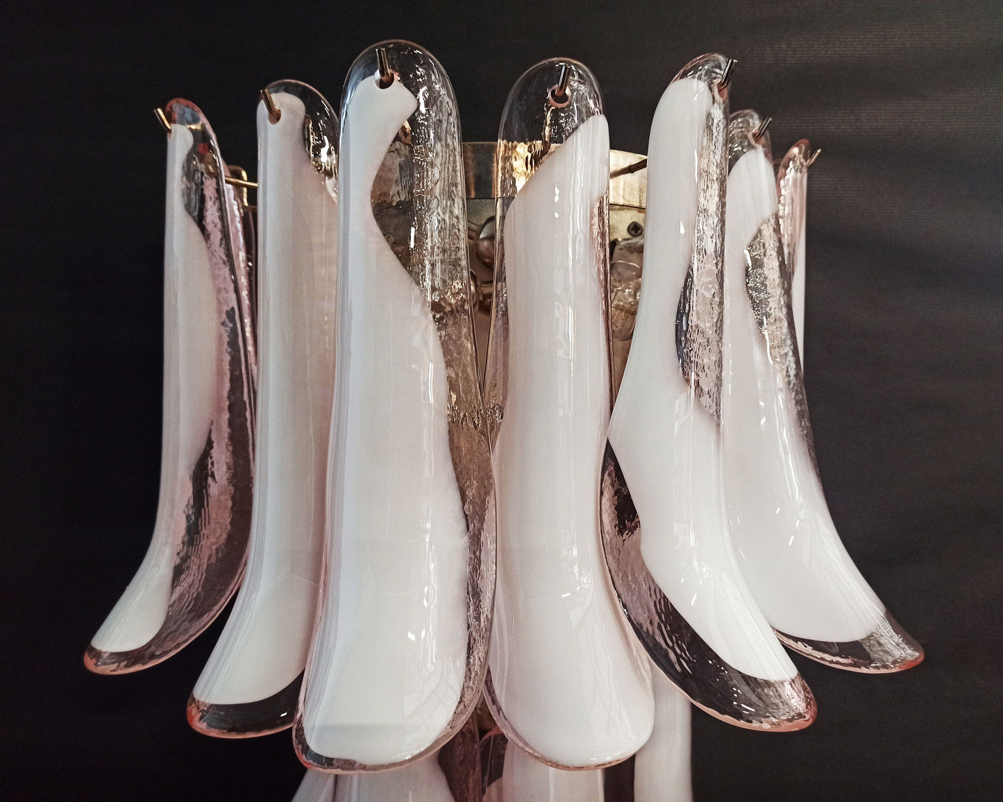 Murano vägglampa Calli Rosa XL