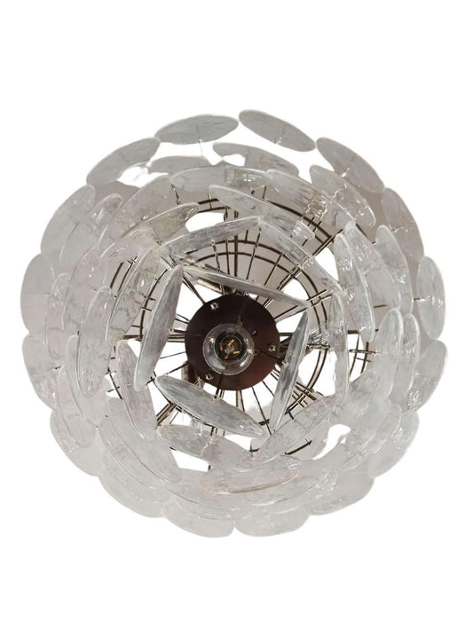 Murano takkrona Iris Ø70 - 57 iriserade glas