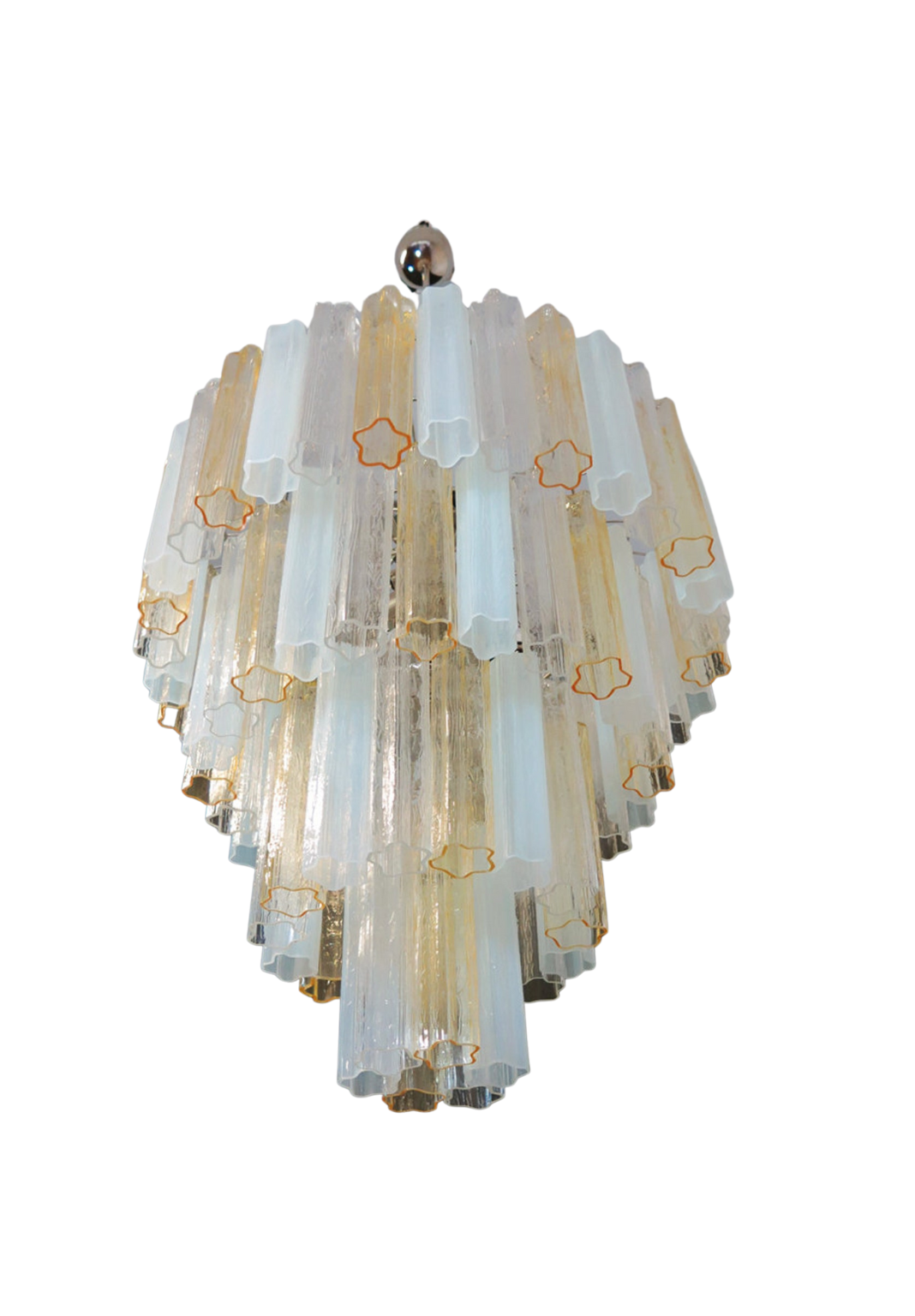 Murano takkrona Tubular Ø85 - 78 mixade glas