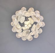Murano takkrona Drop Ø54 - 41 glas - Milky White