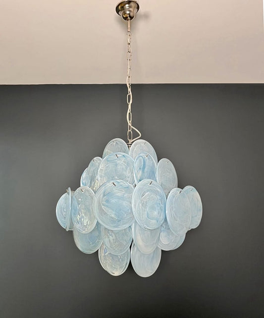 Murano takkrona Iris Ø50 - 36 blå glas