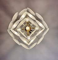 Murano takkrona Iris Ø50 - 36 iriserande glas