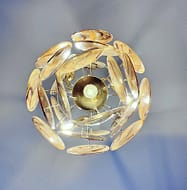 Murano takkrona Iris Ø45 - 24 glas - Amber Black