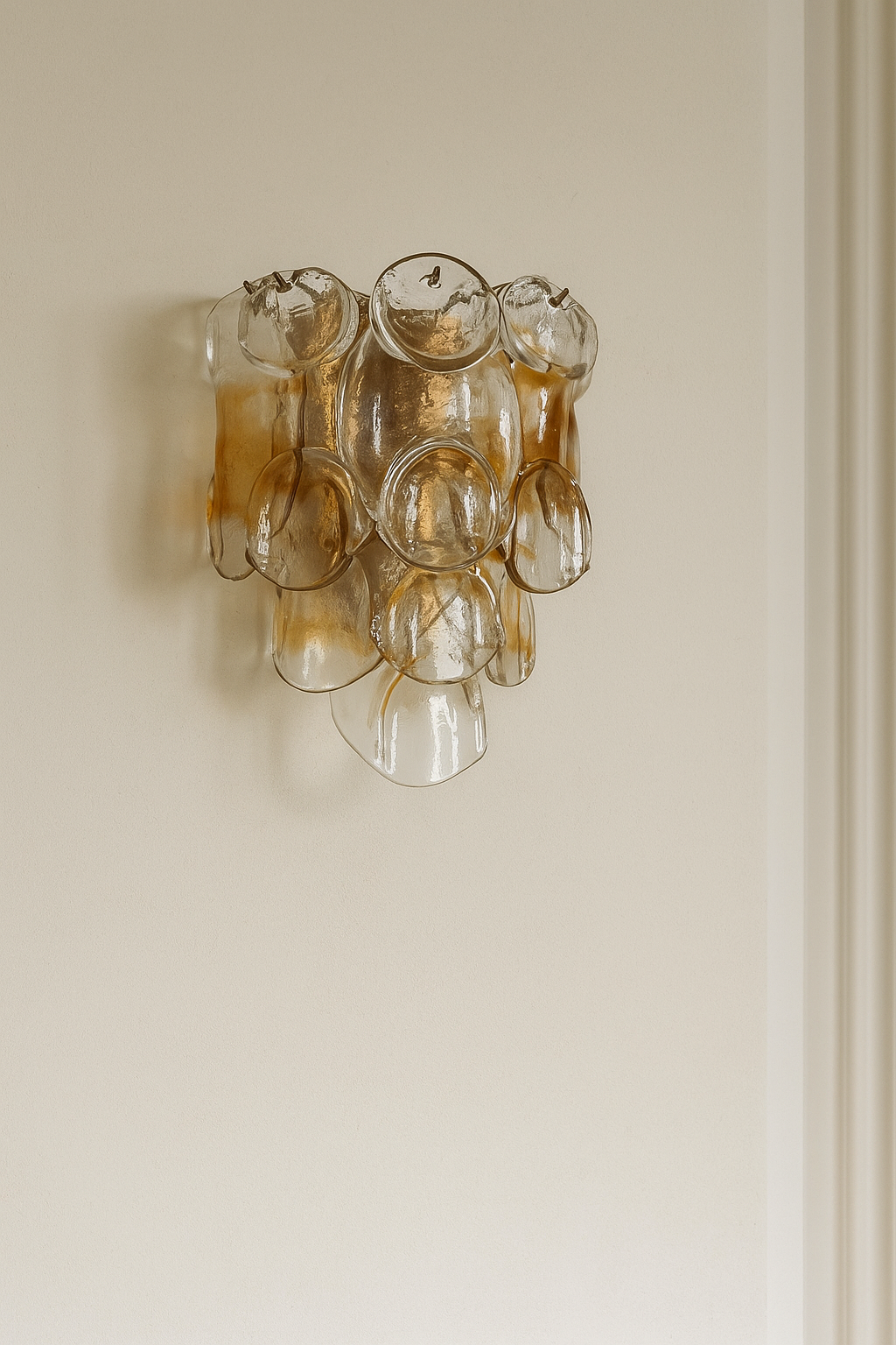 Murano vägglampa Mazzega Crostoli
