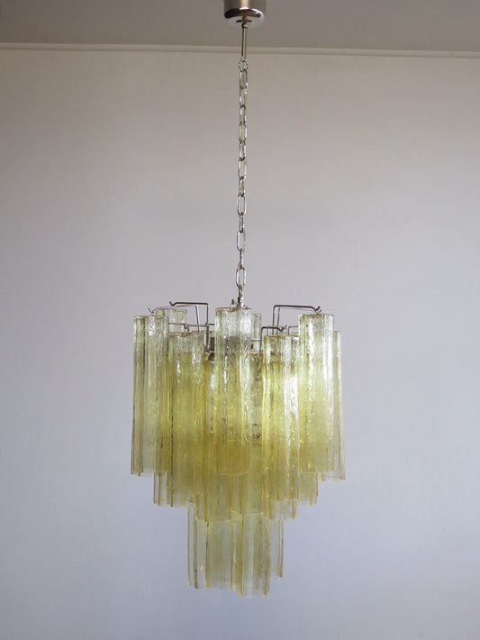 Murano takkrona Tubular Ø45 - 30 glas Honung