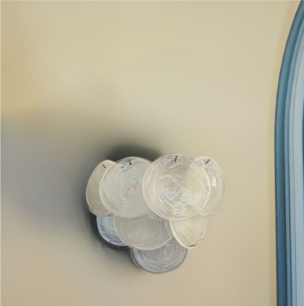 Murano vägglampa Iris Vit