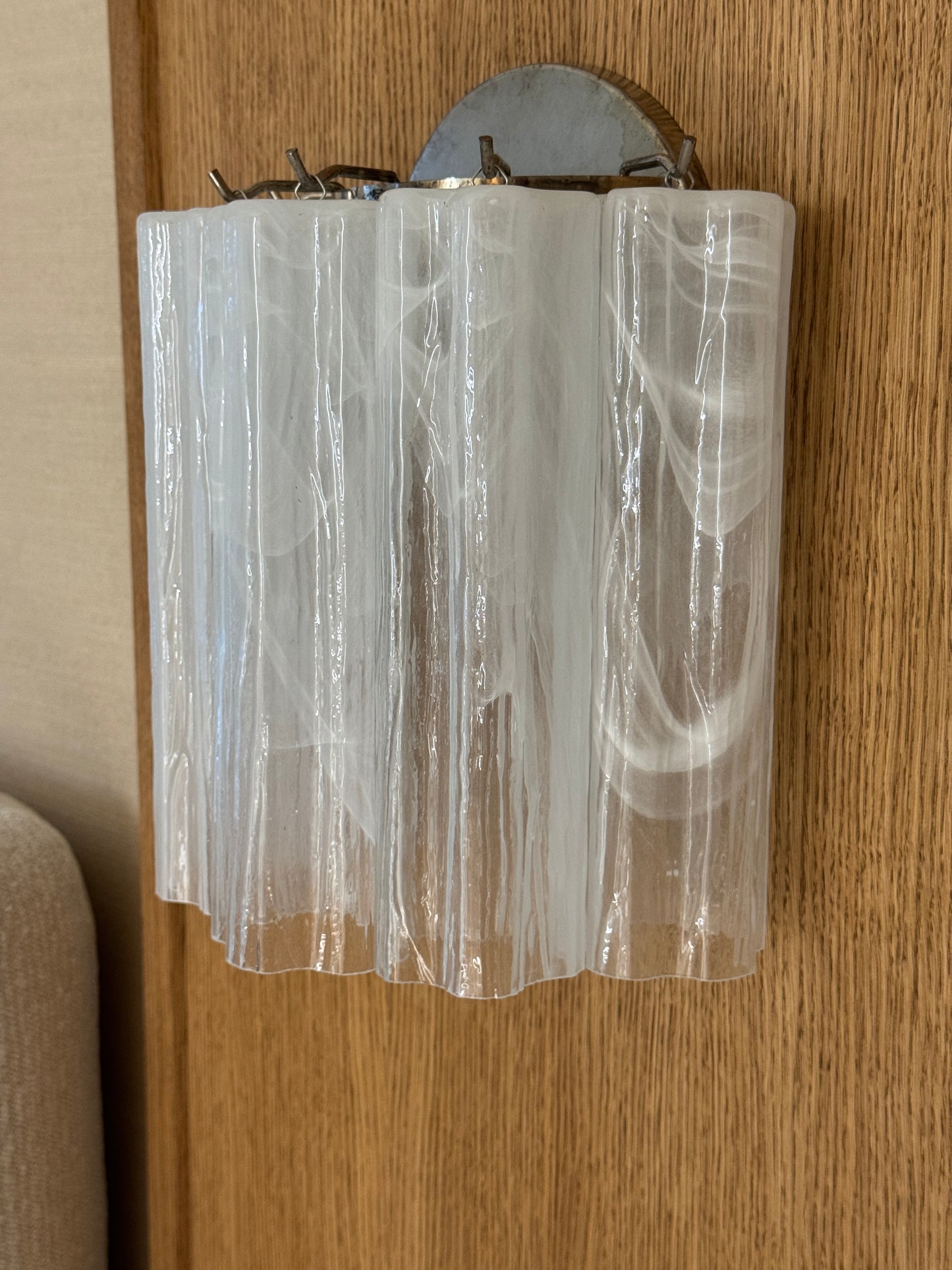 Vägglampa Tubular Milky Swirl