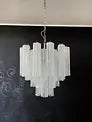 Murano takkrona Tubular Ø58 - 36 vit alabaster