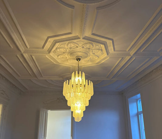 Murano takkrona Drop Ø75 - 85 glas