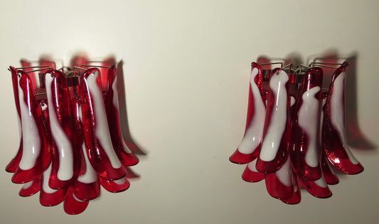 Murano vägglampa Calli Rosso