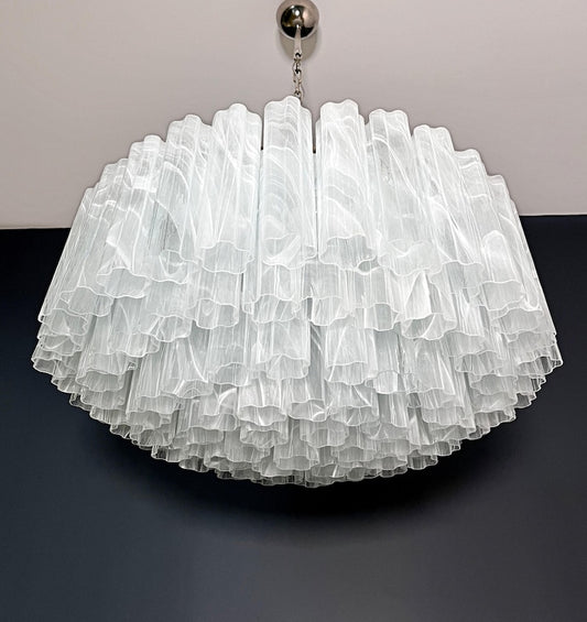 Murano takkrona Tubular Ø82 - 101 Milky Swirl glas