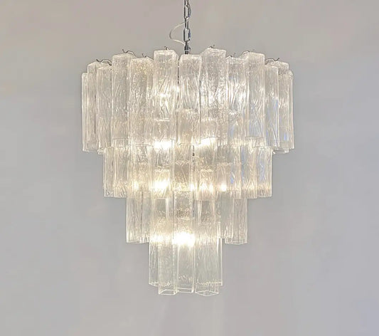 Murano takkrona Corteccia Ø85 – 80 klara glas