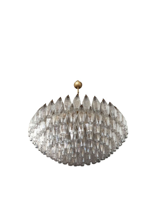 Murano takkrona Poliedri Ø90 - 185 glas pärlemor