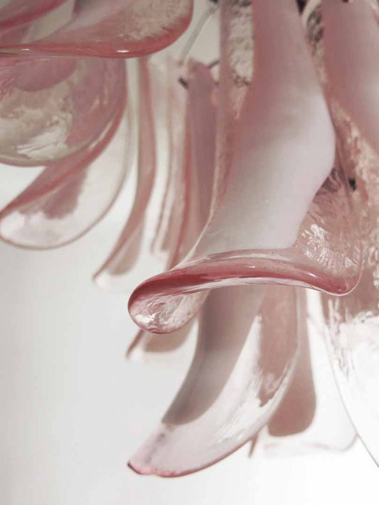 Murano takkrona Mazzega Ø50 - 25 rosa glas