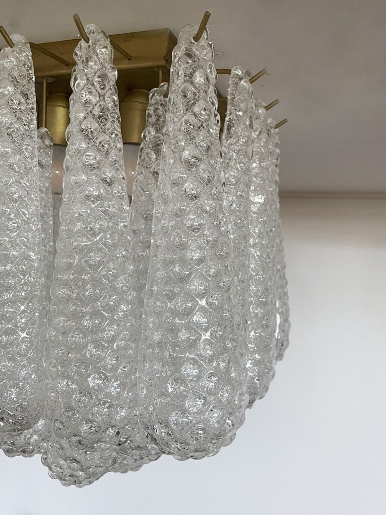 Murano plafond Drop mässing Ø35 - 32 glas