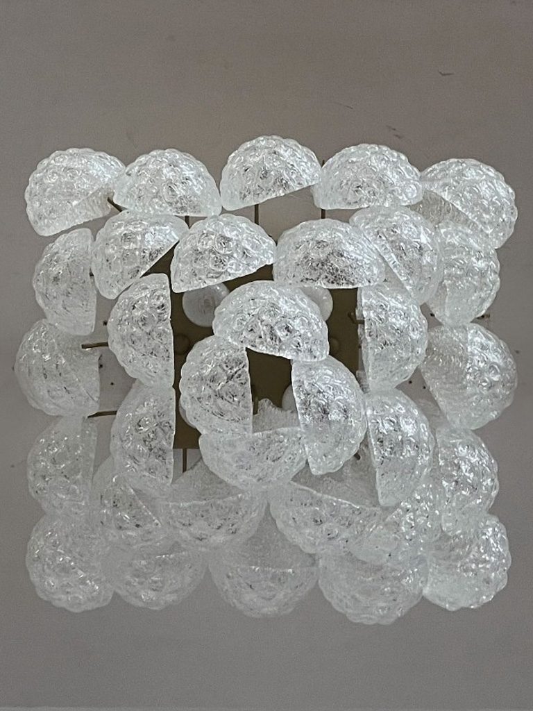 Murano plafond Drop mässing Ø35 - 32 glas