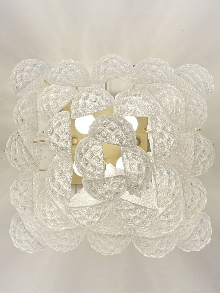 Murano plafond Drop mässing Ø35 - 32 glas