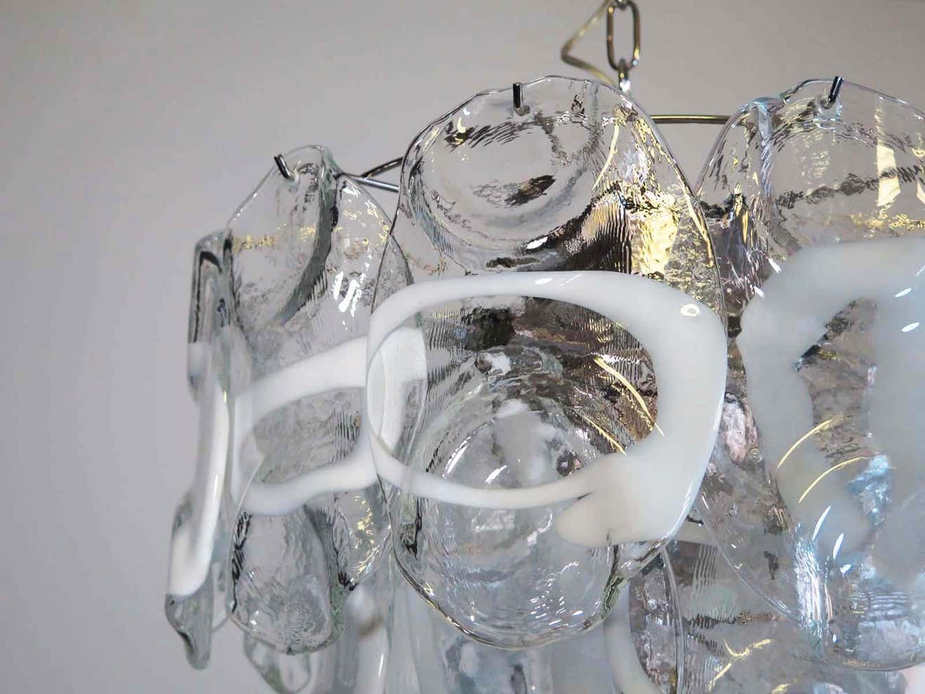 Murano takkrona Lattimo Mazzega Ø48 - 23 glas