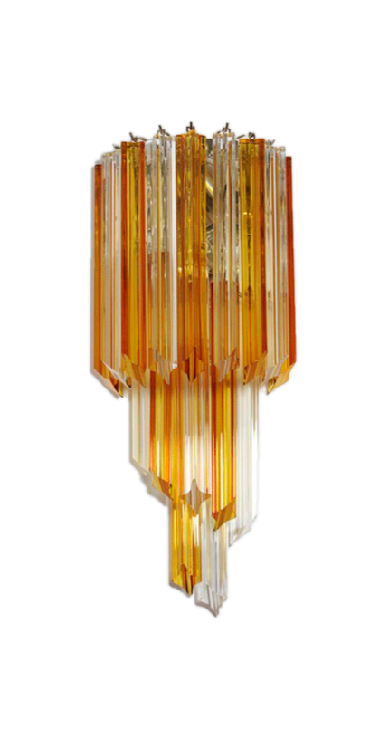 Vägglampa Prisma Spiral Amber