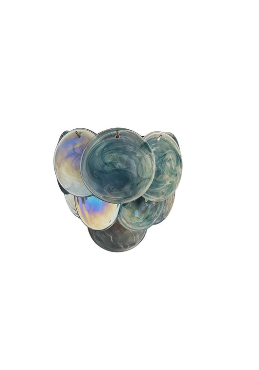 Murano vägglampa Iris Blå
