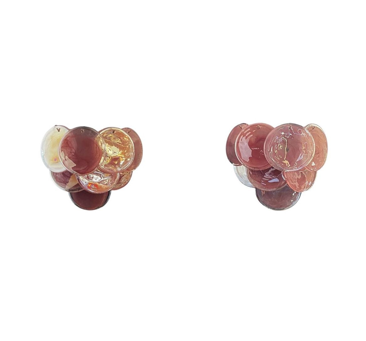 Murano vägglampa Iris Rosa
