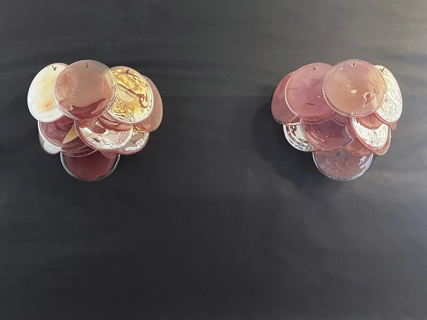 Murano vägglampa Iris Rosa
