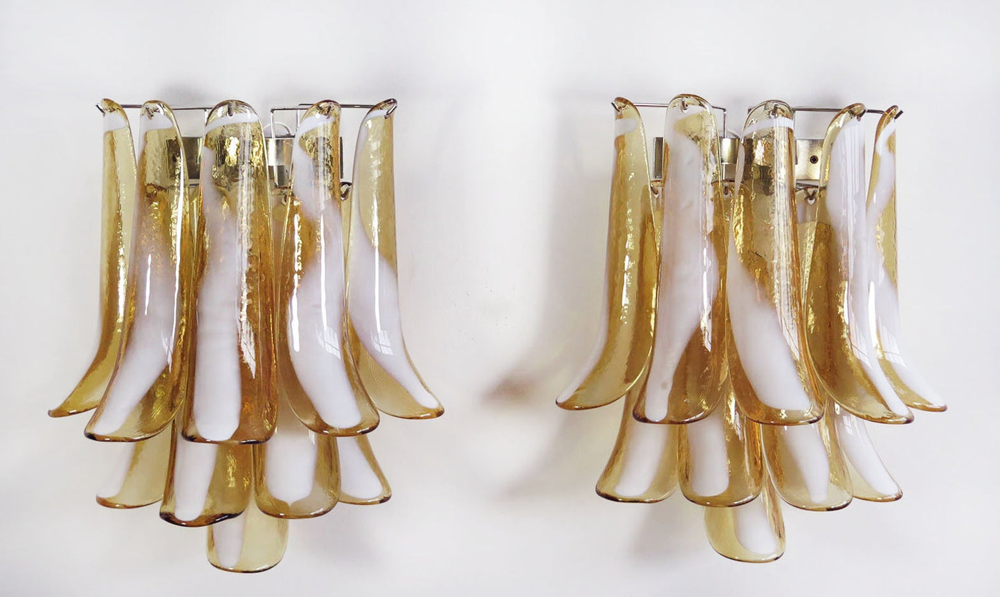 Murano vägglampa Mazzega Amber