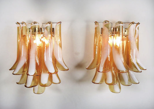 Murano vägglampa Mazzega Amber