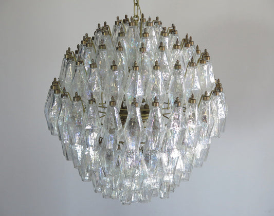 Murano takkrona Poliedri Ø60 - 140 glas